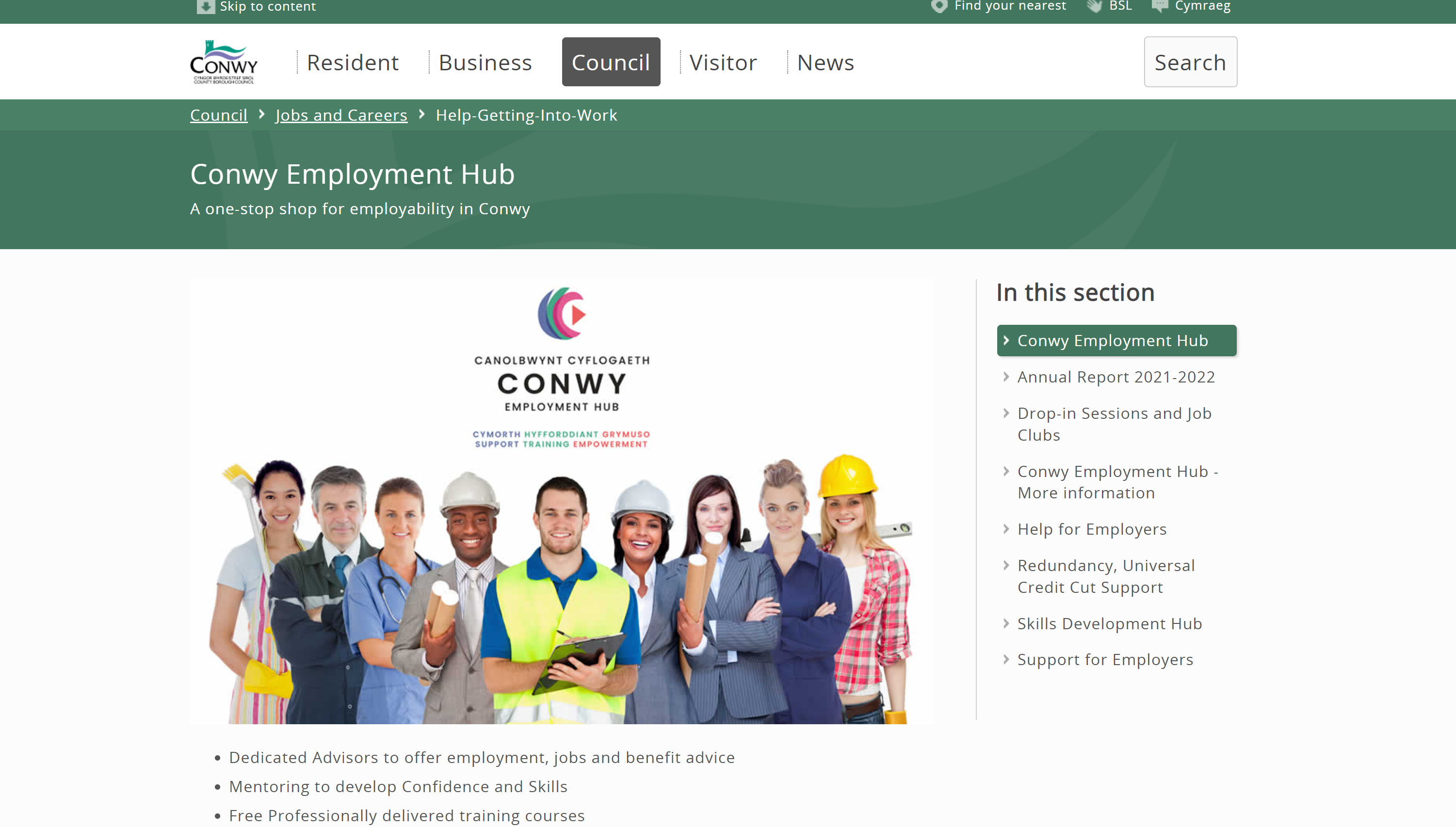 Conwy Employment Hub